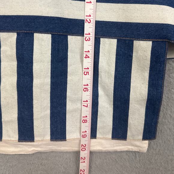 Nancy Stella Soto Denim Striped Leisure Suit Size S Avant Garde Designer Rare - Picture 12 of 12